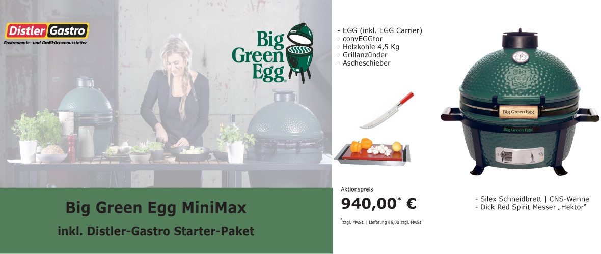 Big Green Egg MiniMax inkl. Distler-Gastro Starter-Paket 